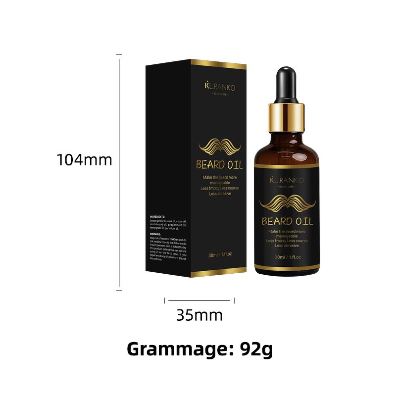 Beard Growth Oil Manufacturer - Natural Black Beard Oil - Mustache Care Conditioner Men Skincare OEM
