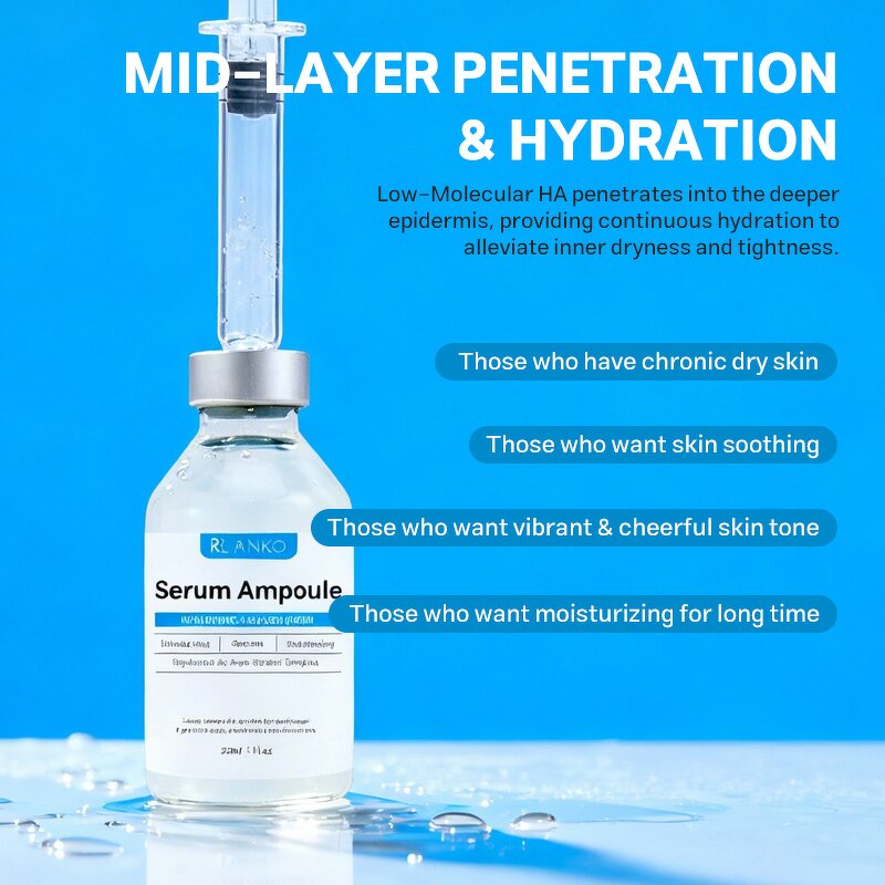 Facial Serum Manufacturer - Hyaluronic Acid Deep Hydration - Brightening Soothing Dry Skincare Products