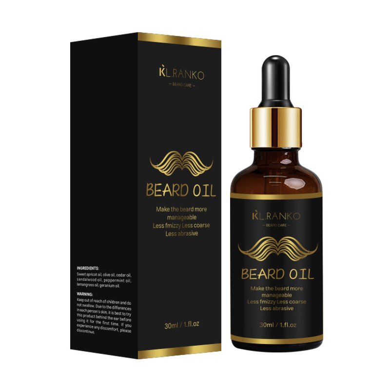 Beard Growth Oil Manufacturer - Natural Black Beard Oil - Mustache Care Conditioner Men Skincare OEM