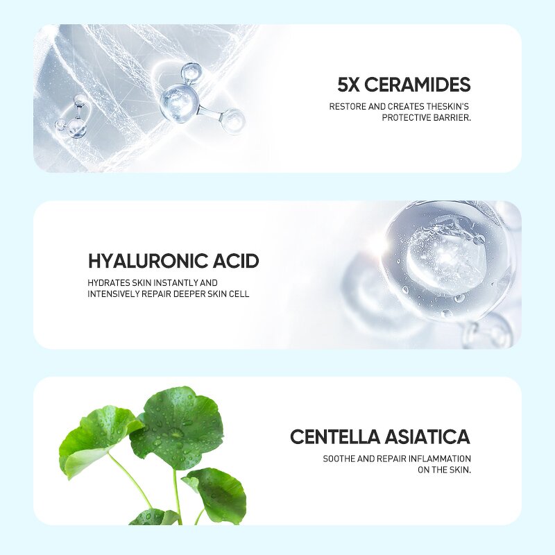 Moisturizer Cream Manufacturer - Ceramide Hydrating Gel - Hyaluronic Acid Collagen Skin Barrier Repair