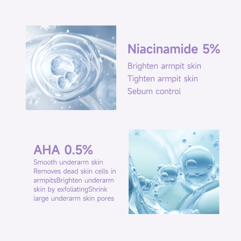 Deodorant Serum Manufacturer - Niacinamide AHA - Long Lasting Whitening Smooth Skin Private Label OEM