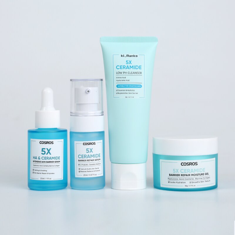 Skincare Set Manufacturer - 5X Ceramide Repair Set - Skin Barrier Hydrating Gentle Cleansing Custom Logo OEM