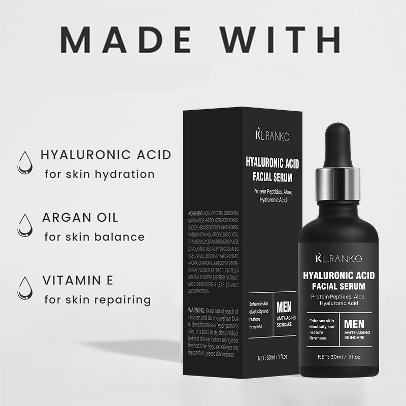 Facial Essence Manufacturer - Men Hyaluronic Acid - Hydrating Anti Aging Skincare Moisture-Boosting OEM
