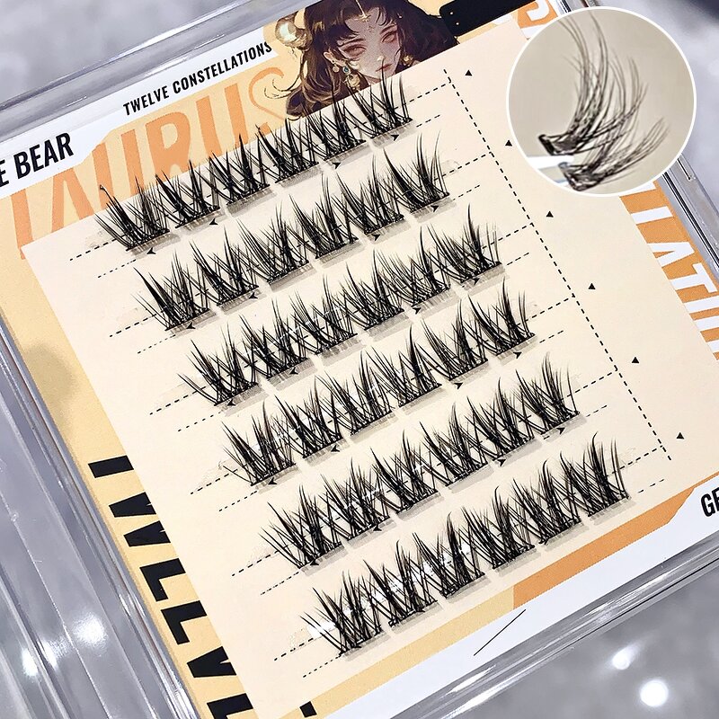 False Eyelashes Manufacturer - Gege Bear 12 Constellation Series 3D Glue-free Waterproof Reusable Synthetic