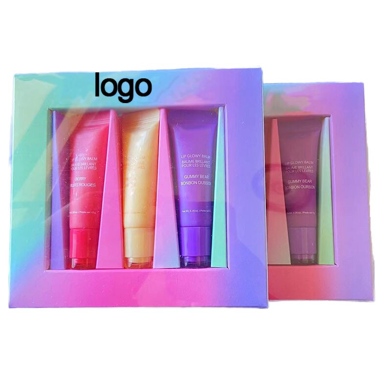 Lip Gloss Stick Manufacturer - Lan 3-piece Mineral Fruit Flavored Waterproof with Moisturizing Organic Natural