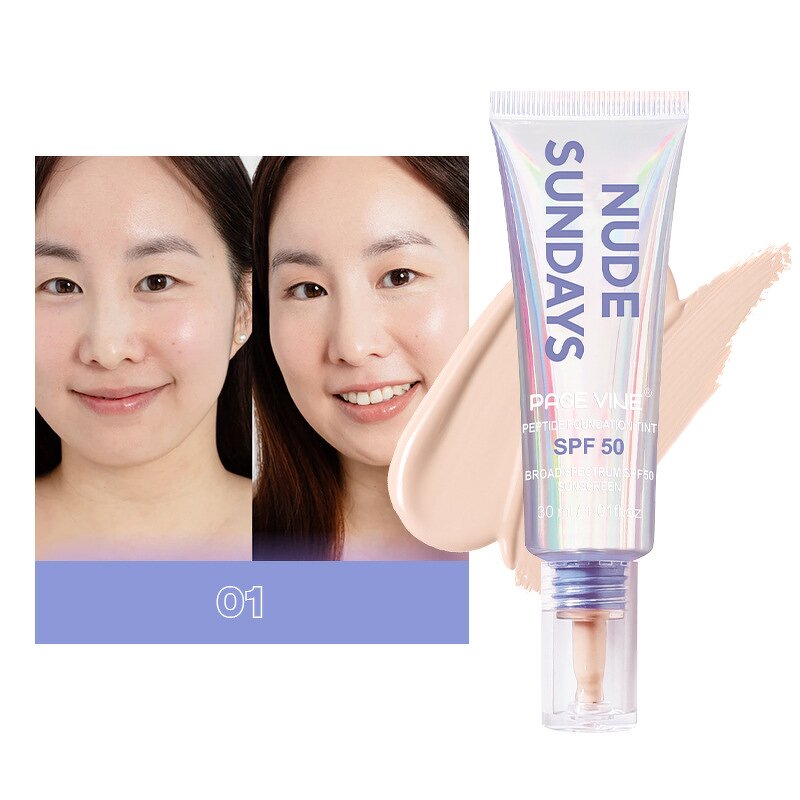 Sunscreen Lotion Manufacturer - Broad Spectrum Spf 50 Glow Hydrating with Illuminating Shimmer Liquid Foundation