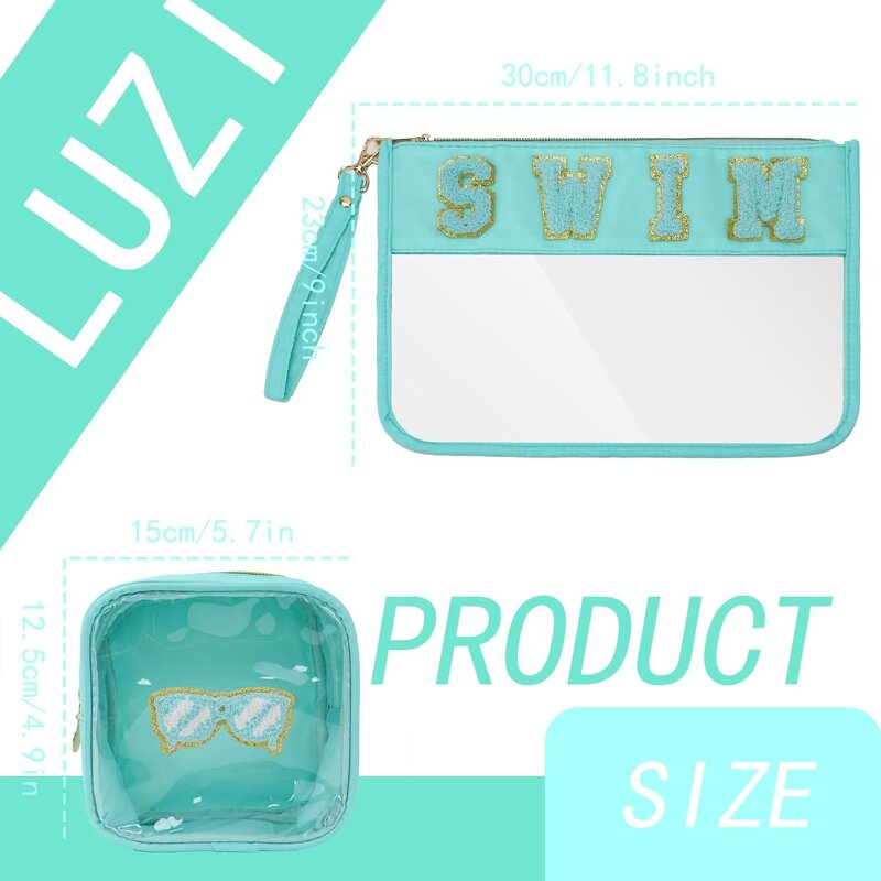 Makeup Bag Manufacturer - Large Capacity Travel Wash Bag Zipper Clear Transparent PVC Football Purse