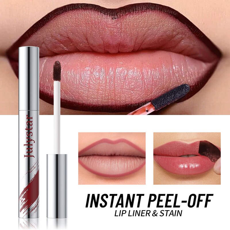 Lip Liner Manufacturer - Waterproof 5-Color Peel Tattoo Lasting Matte Lip Tint Black Brown Contour