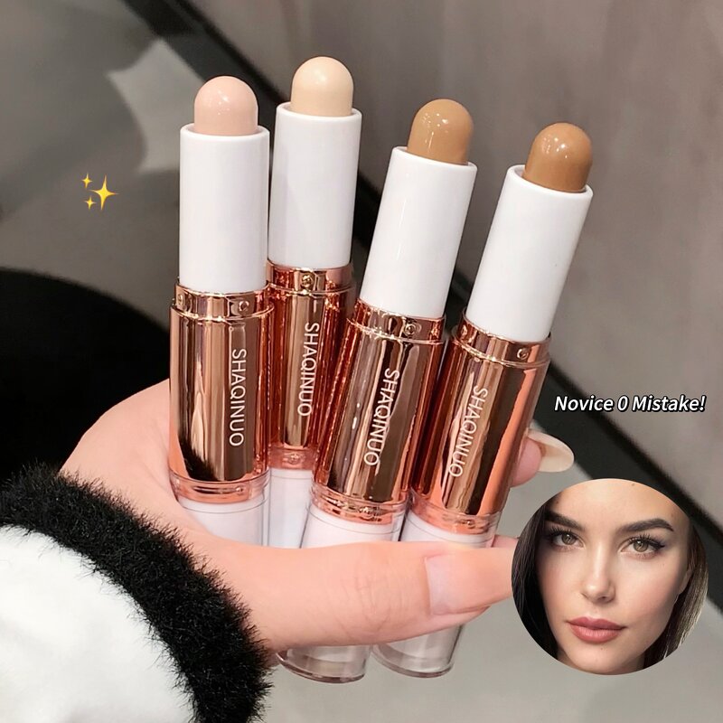 Concealer Manufacturer - SHAQINUO Highlight Multi-functions Waterproof Contour Stick Easy Wearing Repair 2 in 1