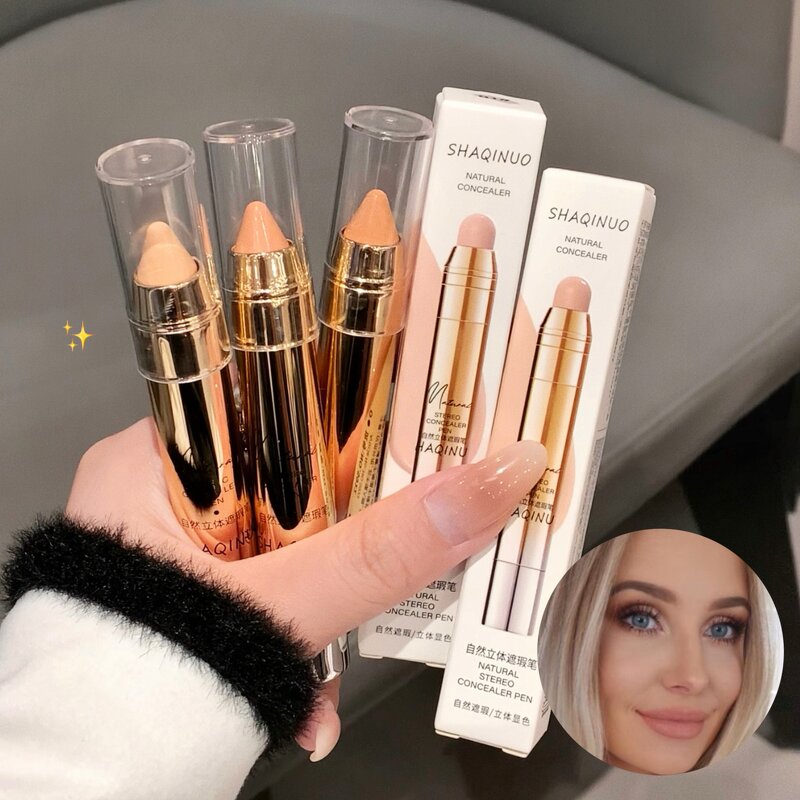 Concealer Stick Manufacturer - Shaqinuo Natural Three-dimensional Covering Dark Circles Acne Scars and Spot