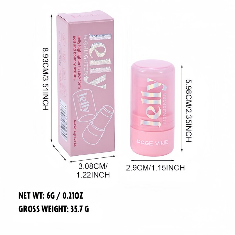 Highlighter Stick Manufacturer - 6 Colors Multipurpose Mineral Cream Waterproof Long Lasting Shimmer for Cheeks Lips