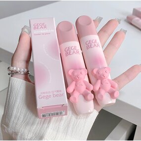 Lip Gloss Manufacturer - Cute Pink Bear 6 Colors Non Sticky Long Lasting Waterproof Velvet Matte