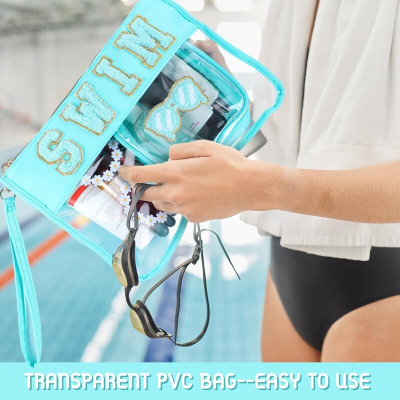 Makeup Bag Manufacturer - Large Capacity Travel Wash Bag Zipper Clear Transparent PVC Football Purse