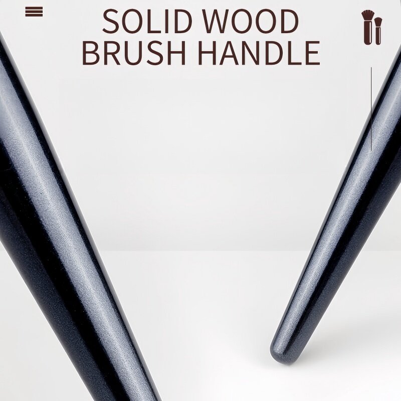 Eyeshadow Brush Manufacturer - New Style Custom Logo Synthetic Wood Handle with Soft Black Hair for Large