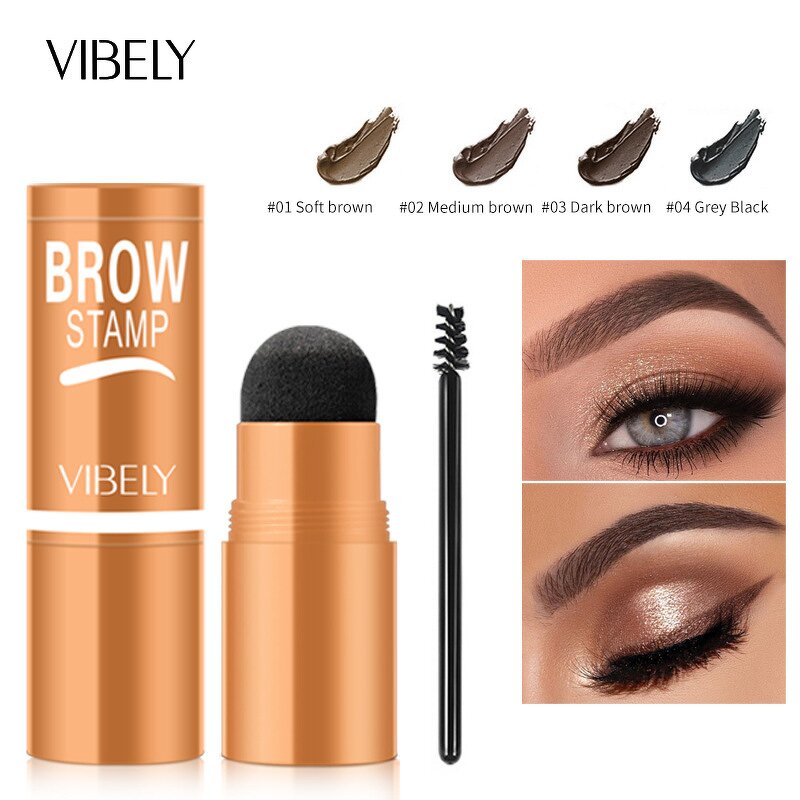 Eyebrow Powder Kit Manufacturer - Waterproof Vegan Brown Tinted Enhance 10 Brow Shapes Long Lasting Mineral