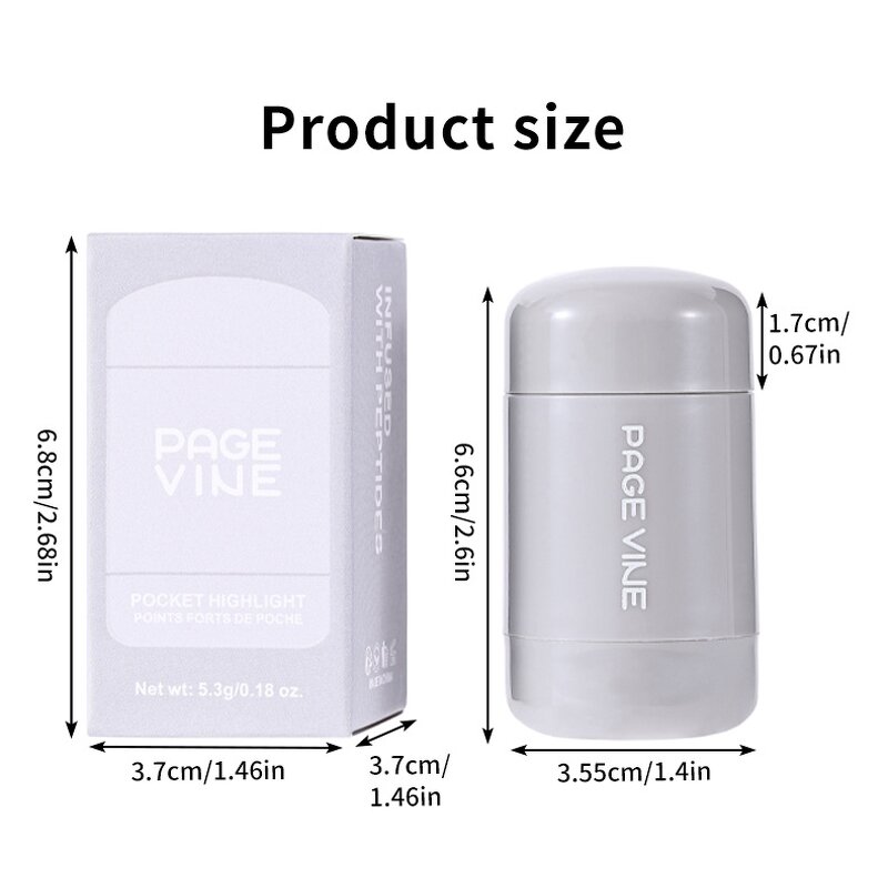 Blush Stick Manufacturer - Page Vine Pocket Four-color Lip and Cheek Glow Stick Highlights Natural