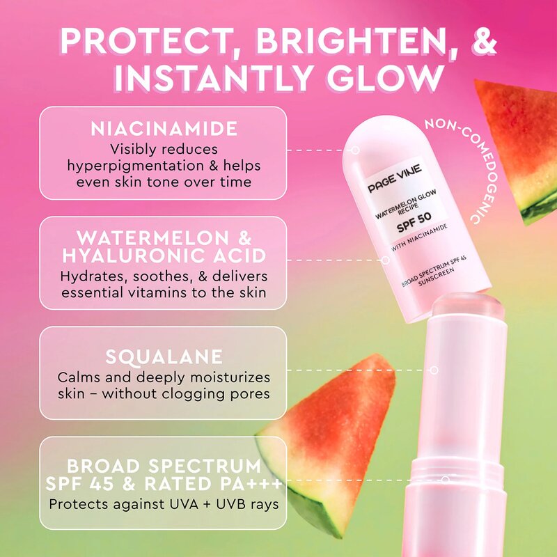 Sunscreen Stick Manufacturer - Page Vine High-gloss Watermelon Nicotinamide SPF 50 Moisturizing Brightening Gel