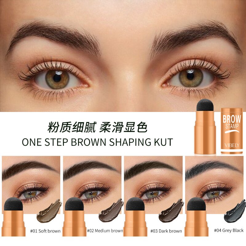 Eyebrow Powder Kit Manufacturer - Waterproof Vegan Brown Tinted Enhance 10 Brow Shapes Long Lasting Mineral