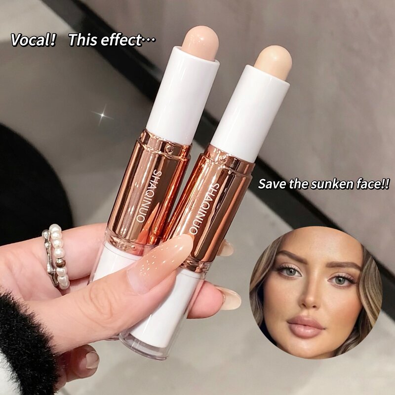 Concealer Manufacturer - SHAQINUO Highlight Multi-functions Waterproof Contour Stick Easy Wearing Repair 2 in 1