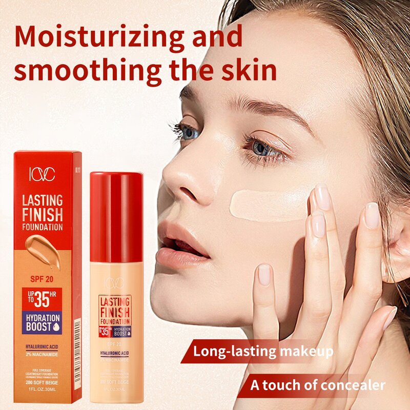 Liquid Foundation Manufacturer - OEM Long-lasting Waterproof Moisturizer Sunscreen Full Coverage for All Skin