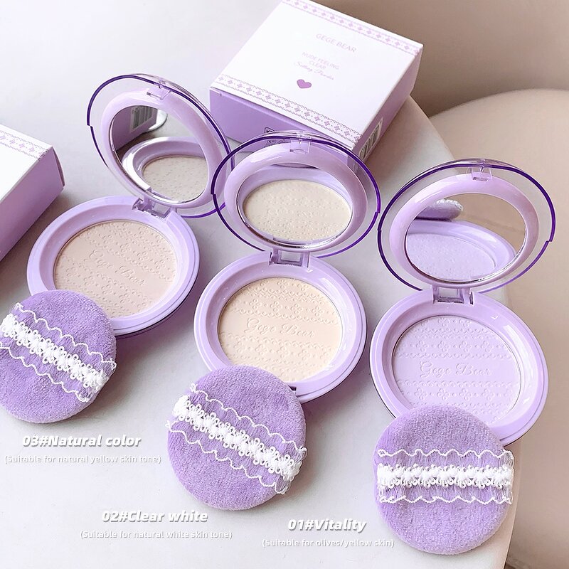Loose Powder Manufacturer - Gege Bear Clear Makeup Setting Cake Expansion Color Brightening Cute Lace