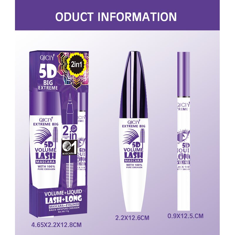 Eyelash Mascara Manufacturer - Wholesale Vegan Mineral 4D Fiber Waterproof Long-lasting Natural for QICIY