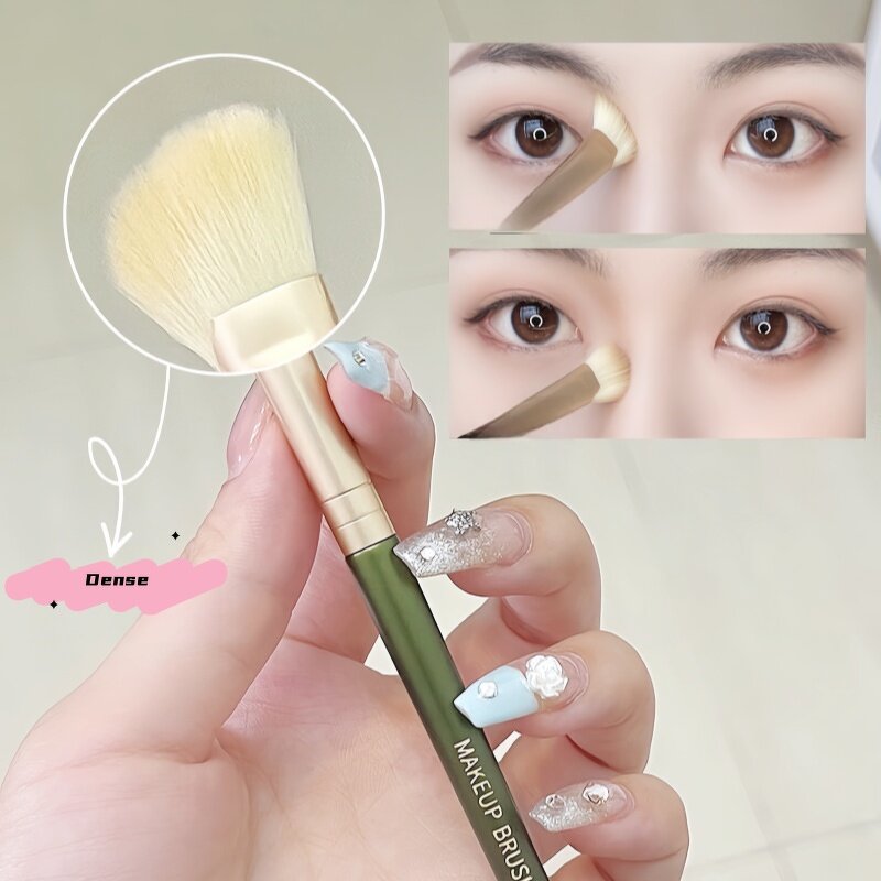 Nose Contour Brush Manufacturer - Half Fan-Shape Angled Concealer & Under Eye Blush Highlighter with Wood Handle