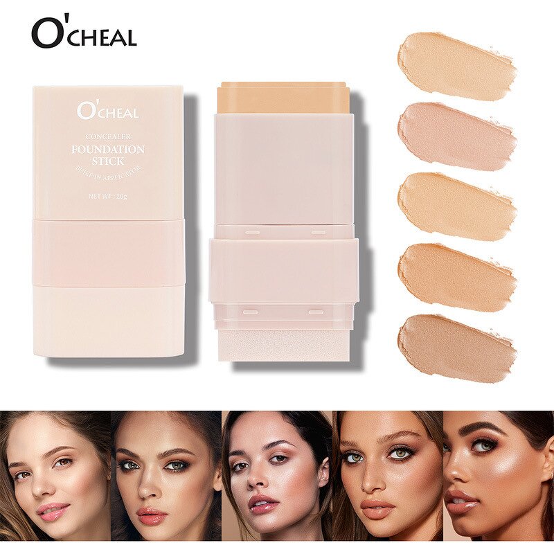 Concealer Stick Manufacturer - 5 Color Lightweight Full Coverage Matte with Sponge Whitening