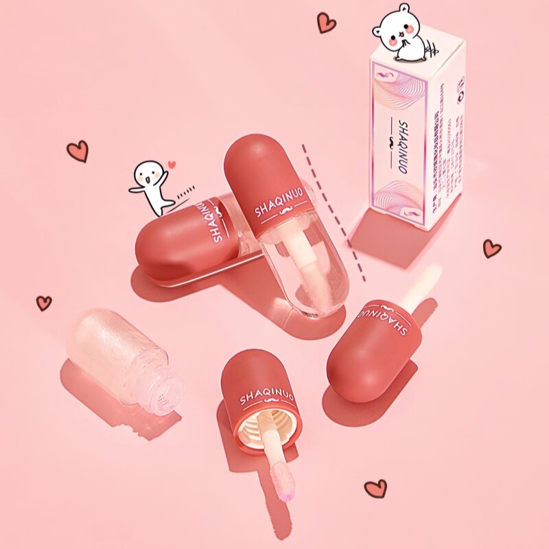 Lip Gloss Manufacturer - 3 Colors Lasting Mini Capsule Sexy Matte Nude