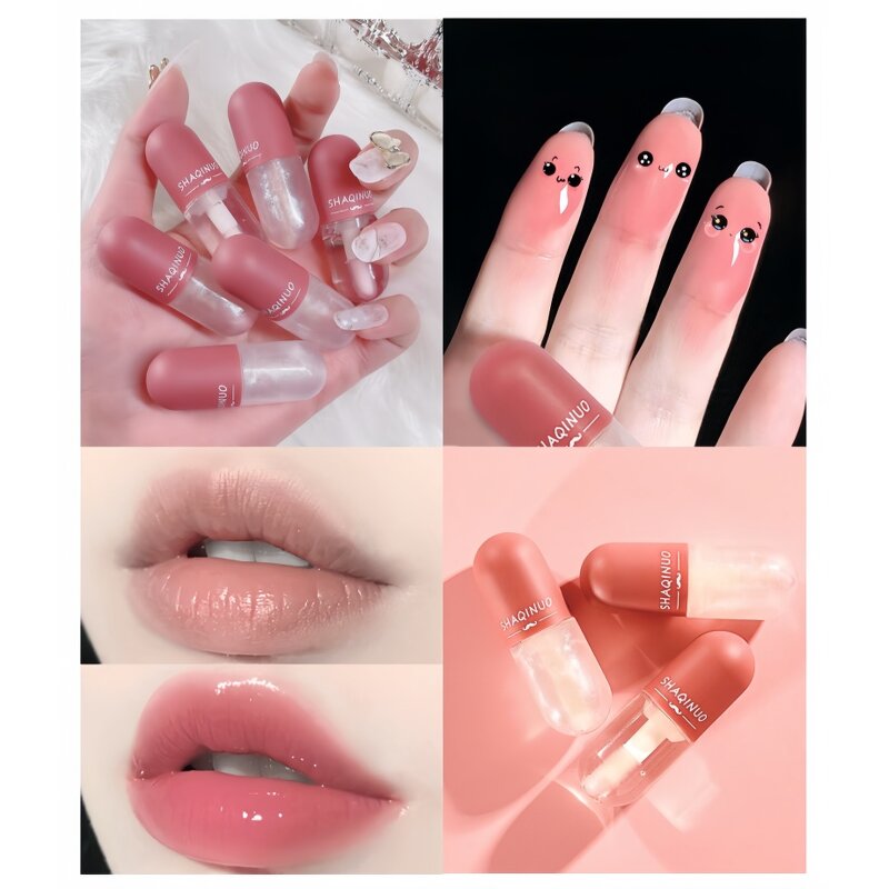 Lip Gloss Manufacturer - 3 Colors Lasting Mini Capsule Sexy Matte Nude