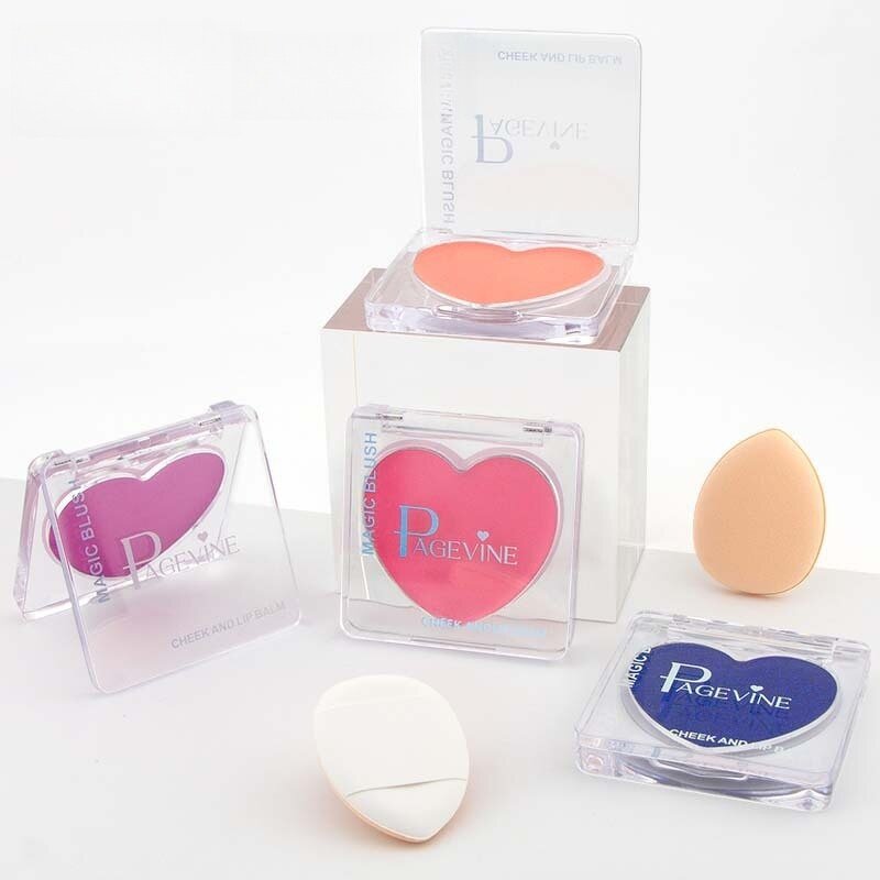 Blush Palette Manufacturer - Custom Private Label Pink Heart High Pigmented Waterproof Powder
