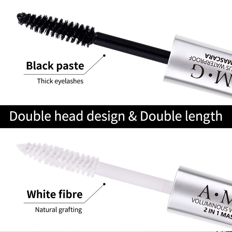 Mascara Manufacturer - Custom Logo Factory Dual Ended Waterproof Long Lasting Thick Curling 2 in 1