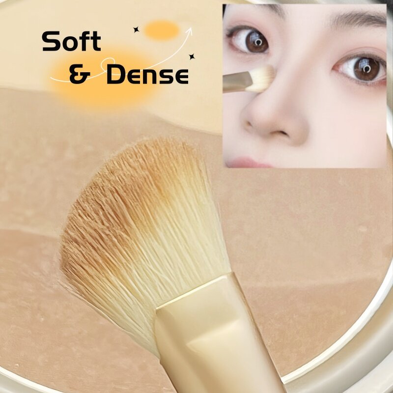 Nose Contour Brush Manufacturer - Half Fan-Shape Angled Concealer & Under Eye Blush Highlighter with Wood Handle