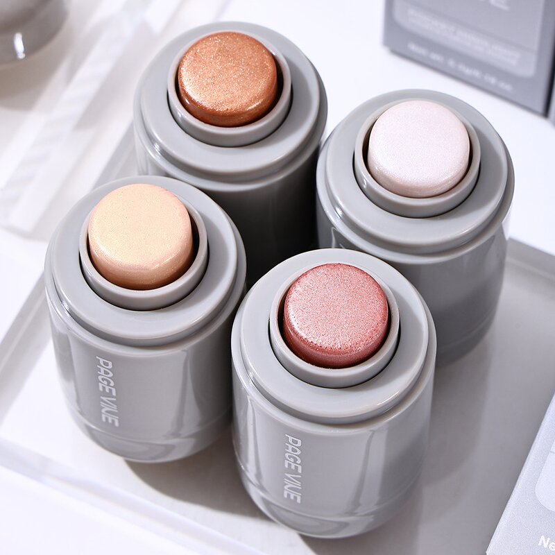Blush Stick Manufacturer - Page Vine Pocket Four-color Lip and Cheek Glow Stick Highlights Natural
