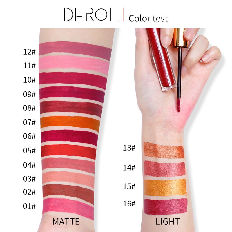Lip Gloss Manufacturer - Matte 16-color Set Not Easy to Stick to Cup Liquid Lipstick