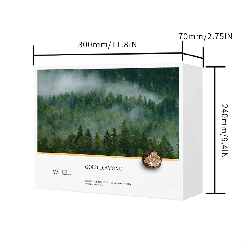 Skincare Gift Set Manufacturer - Korean Anti-Wrinkle 9-Piece Black Truffle Lightening Serum Salicylic Acid Eye Cream Hyaluronic Acid