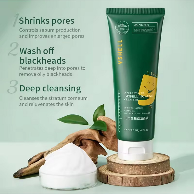 Face Wash Manufacturer - Refreshing Exfoliating 120g Salicylic Acid Azelaic Acid Gel Deep Cleaning Oil Control Whitening
