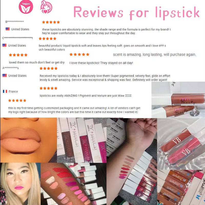 Lip Gloss Manufacturer - Private Label 40-Color Nude Vegan Waterproof Matte Lipstick Stick High Quality Makeup Sunscreen MSDS Certified