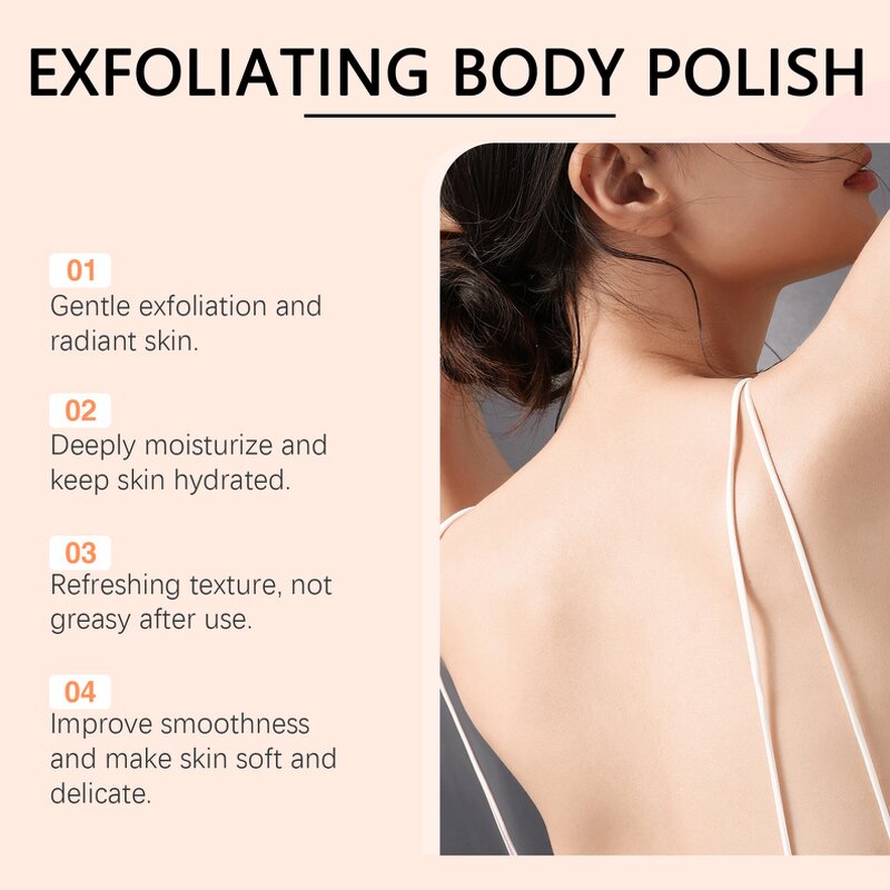 Body Scrub Manufacturer - Vitamin C Hyaluronic Acid Shea Butter Sea Salt Natural Whitening Exfoliating Cream