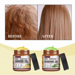 Hair Conditioner Mask Manufacturer - Ginger Rosemary Organic Coconut Oil Moisturizes Smooth Dry Hair Frizz Improvement