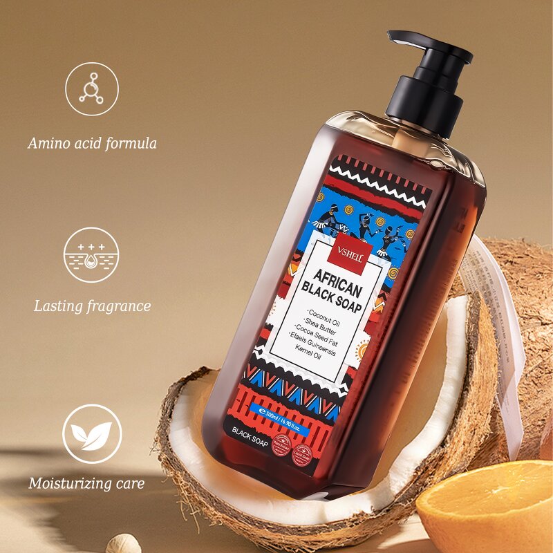 Body Wash Manufacturer - African Ghana Raw Black Vegan Liquid Hand Soap Hair Shampoo Shea Butter Coconut Oil Herbal Whitening