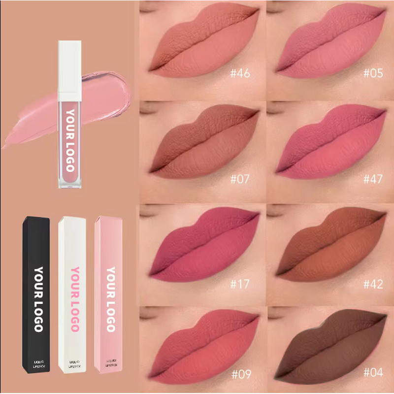 Lip Gloss Manufacturer - Private Label 40-Color Nude Vegan Waterproof Matte Lipstick Stick High Quality Makeup Sunscreen MSDS Certified