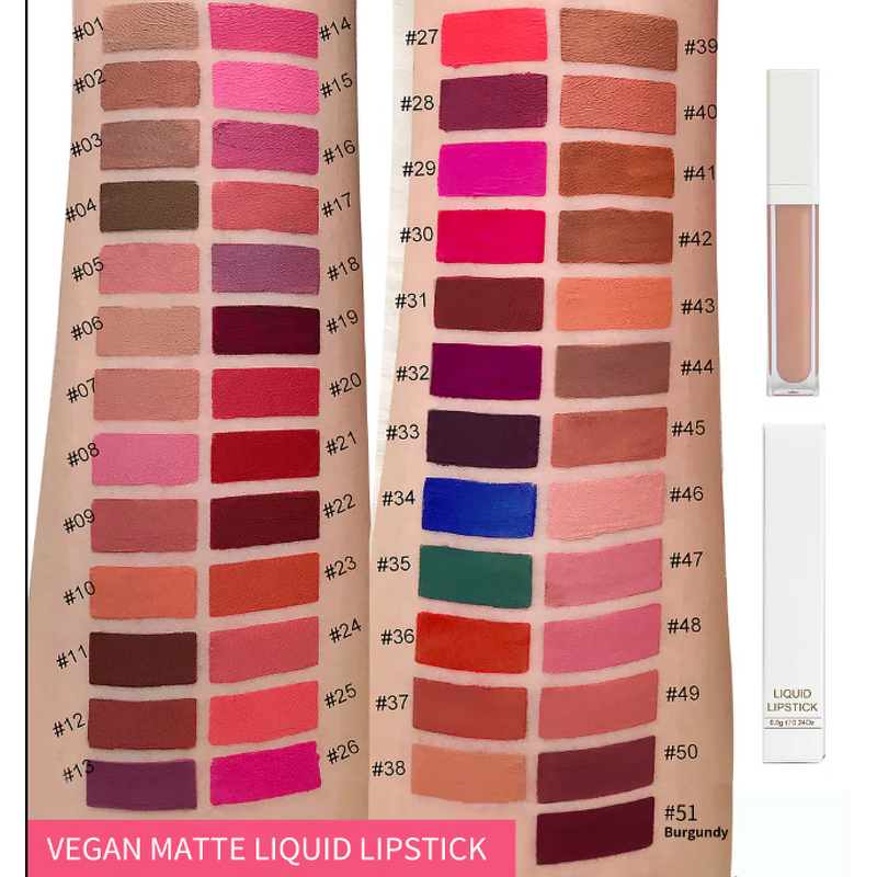 Lip Gloss Manufacturer - Private Label 40-Color Nude Vegan Waterproof Matte Lipstick Stick High Quality Makeup Sunscreen MSDS Certified