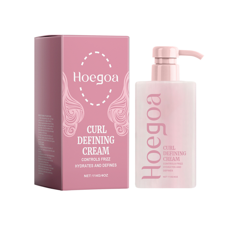 Styling Cream Manufacturer - Hoegoa Natural Luster Alcohol-Free Anti-Frizz Curly Hair Fluffy Moisturizing Bangs Styling