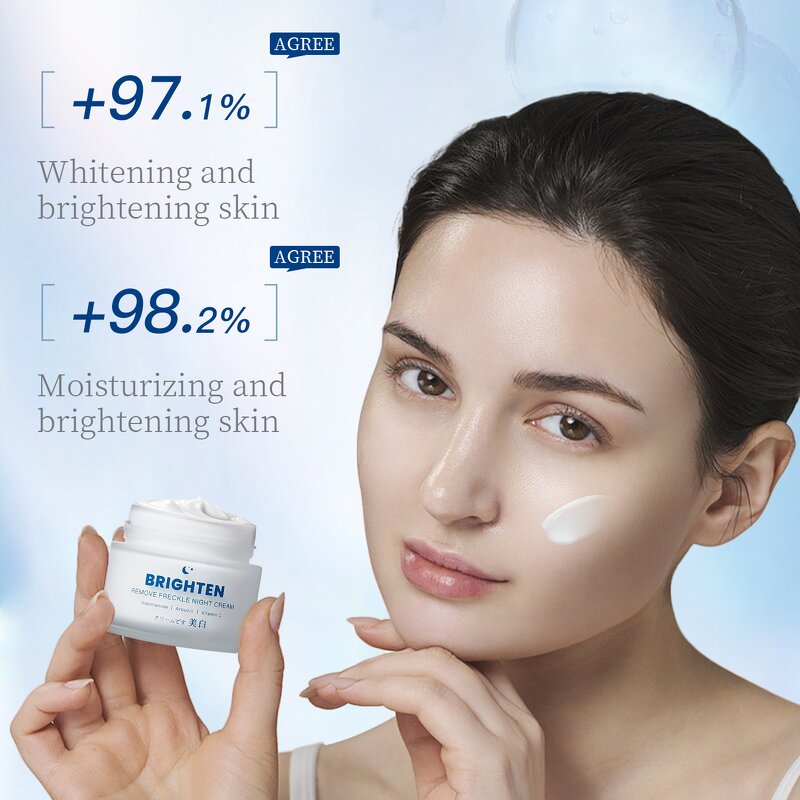 Face Cream Manufacturer - Organic Vegan Whitening Cream Vitamin C E Hyaluronic Acid Wrinkle Removal Dark Spot Improvement