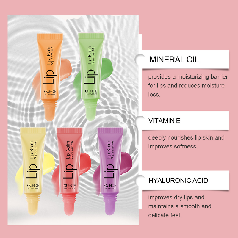 Lip Balm Series Manufacturer - OUHOE Moisturizing Lip Hydrating Base Cream Liquid Lip Gloss/Tint Waterproof Nourishing