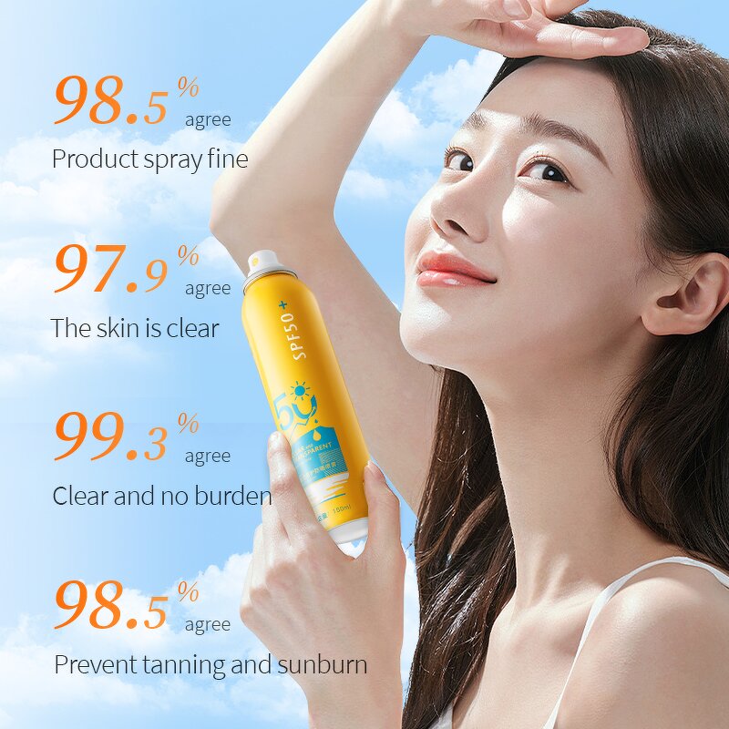 Sunscreen Spray Manufacturer - Wholesale SPF50+ Organic 120ml UV Protection Face Body Refreshing Moisturizing Sun Spray Stick Gel