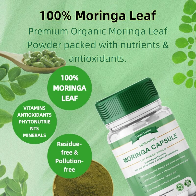 Moringa Capsule - Organic Leaf Powder & Factory Price & High Quality