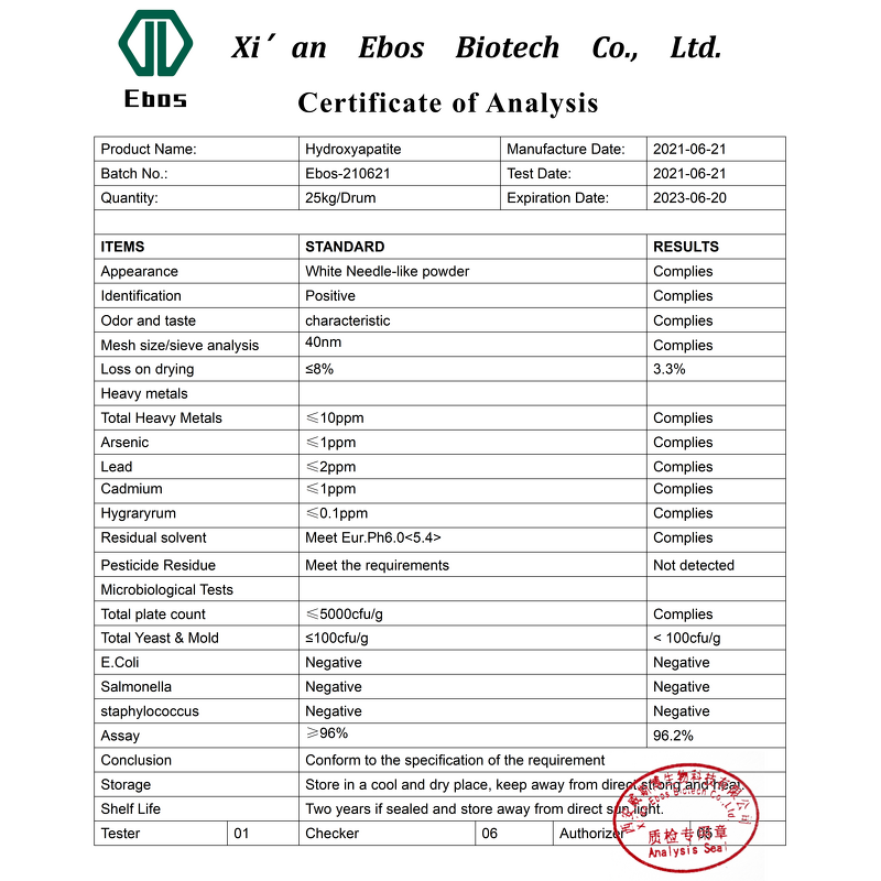 Hydroxyapatite Powder - CAS 1306-06-5 & Wholesale Price Supplement