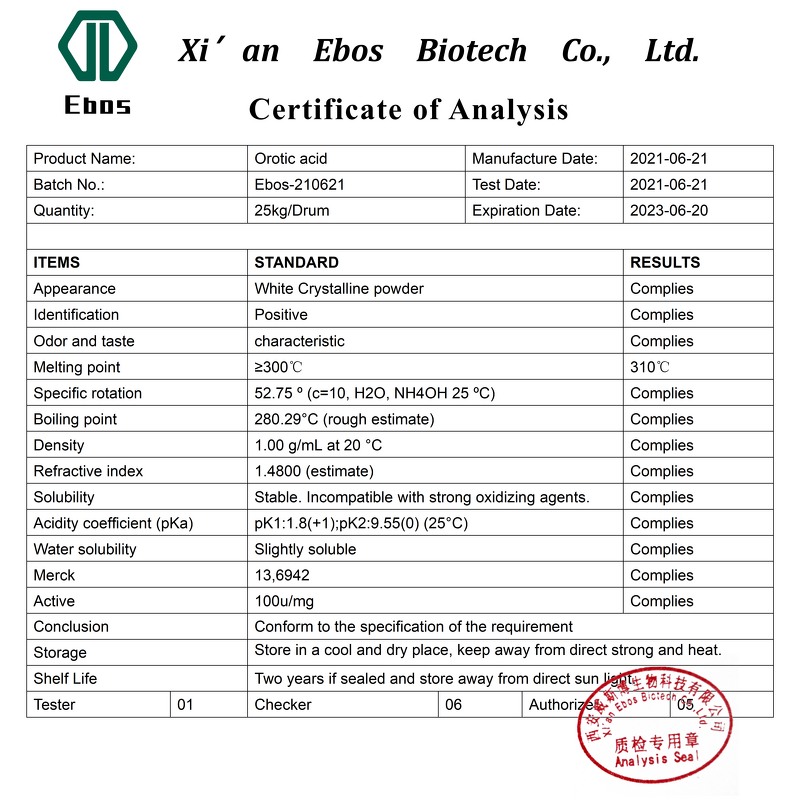 Orotic Acid Powder - Organic Food Additive Vitamin B13 Water Soluble